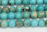 CDE1366 15.5 inches 4mm round sea sediment jasper beads wholesale