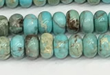 CDE1400 15.5 inches 3*4mm rondelle sea sediment jasper beads