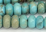 CDE1401 15.5 inches 5*8mm rondelle sea sediment jasper beads