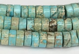 CDE1407 15.5 inches 3*6mm heishi sea sediment jasper beads wholesale