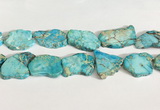 CDE1434 25*35mm - 35*45mm freefrom sea sediment jasper slab beads