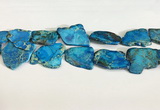 CDE1435 25*35mm - 35*45mm freefrom sea sediment jasper slab beads