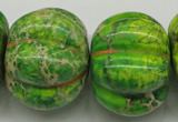 CDE150 15.5 inches 25*34mm pumpkin dyed sea sediment jasper beads