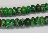 CDE161 15.5 inches 6*10mm rondelle dyed sea sediment jasper beads