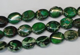 CDE179 15.5 inches 8*10mm oval dyed sea sediment jasper beads