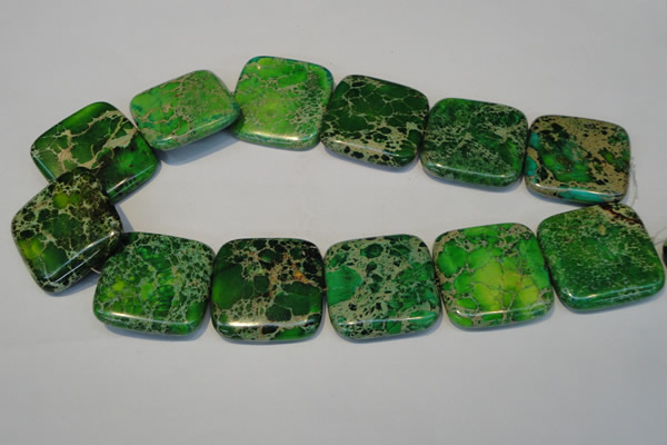 CDE196 15.5 inches 34*34mm square dyed sea sediment jasper beads