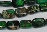 CDE199 15.5 inches 10*14mm rectangle dyed sea sediment jasper beads