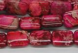 CDE20 15.5 inches 12*16mm rectangle dyed sea sediment jasper beads