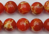 CDE2005 15.5 inches 14mm round dyed sea sediment jasper beads