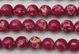 CDE2033 15.5 inches 4mm round dyed sea sediment jasper beads