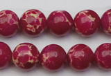 CDE2037 15.5 inches 12mm round dyed sea sediment jasper beads