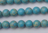 CDE2055 15.5 inches 4mm round dyed sea sediment jasper beads