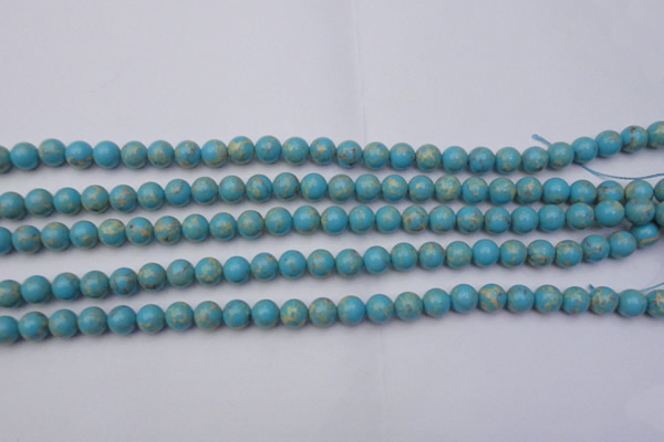 CDE2055 15.5 inches 4mm round dyed sea sediment jasper beads