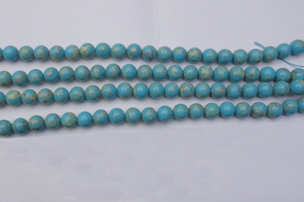 CDE2057 15.5 inches 8mm round dyed sea sediment jasper beads