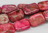 CDE21 15.5 inches 13*18mm rectangle dyed sea sediment jasper beads