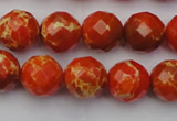 CDE2102 15.5 inches 10mm faceted round dyed sea sediment jasper beads