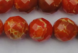 CDE2107 15.5 inches 20mm faceted round dyed sea sediment jasper beads