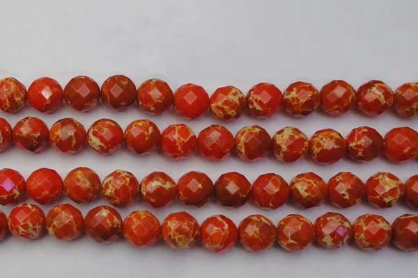 CDE2108 15.5 inches 22mm faceted round dyed sea sediment jasper beads