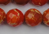 CDE2109 15.5 inches 24mm faceted round dyed sea sediment jasper beads