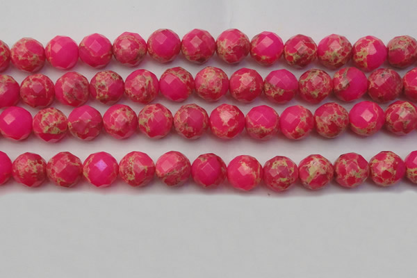 CDE2117 15.5 inches 20mm faceted round dyed sea sediment jasper beads