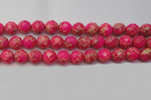 CDE2118 15.5 inches 22mm faceted round dyed sea sediment jasper beads