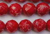 CDE2125 15.5 inches 16mm faceted round dyed sea sediment jasper beads