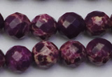 CDE2145 15.5 inches 16mm faceted round dyed sea sediment jasper beads