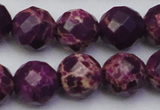 CDE2147 15.5 inches 20mm faceted round dyed sea sediment jasper beads