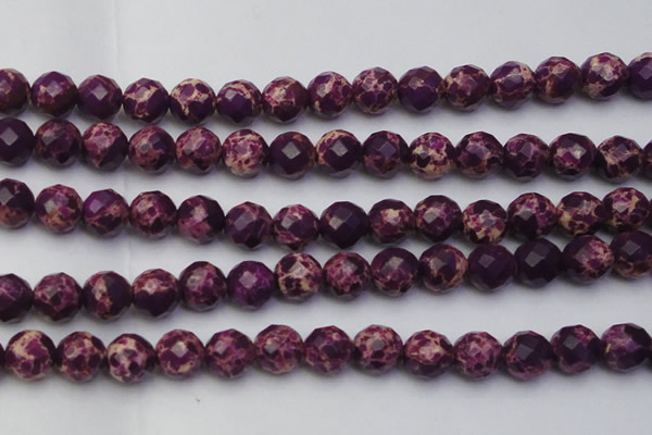 CDE2147 15.5 inches 20mm faceted round dyed sea sediment jasper beads