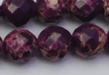 CDE2149 15.5 inches 24mm faceted round dyed sea sediment jasper beads