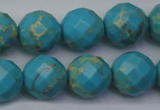 CDE2157 15.5 inches 20mm faceted round dyed sea sediment jasper beads