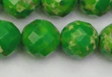 CDE2198 15.5 inches 22mm faceted round dyed sea sediment jasper beads