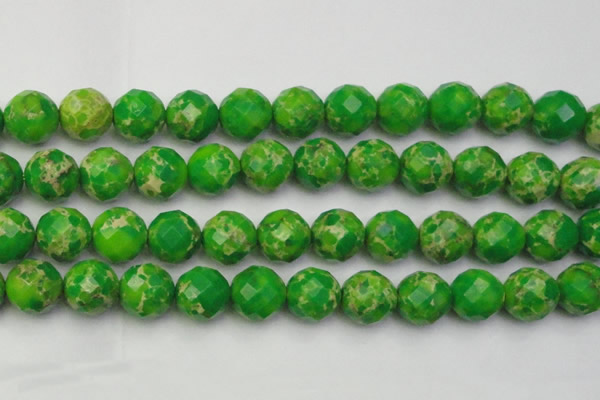 CDE2198 15.5 inches 22mm faceted round dyed sea sediment jasper beads