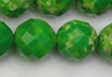 CDE2199 15.5 inches 24mm faceted round dyed sea sediment jasper beads