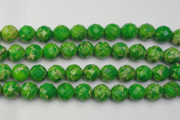 CDE2199 15.5 inches 24mm faceted round dyed sea sediment jasper beads