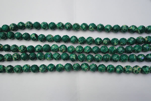 CDE2200 15.5 inches 6mm faceted round dyed sea sediment jasper beads