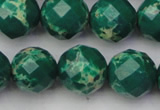 CDE2206 15.5 inches 18mm faceted round dyed sea sediment jasper beads