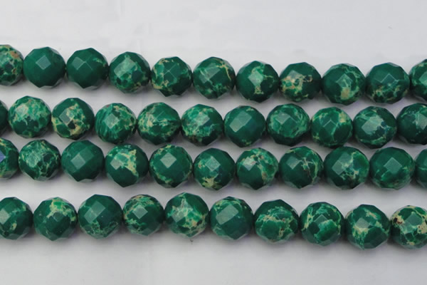 CDE2209 15.5 inches 24mm faceted round dyed sea sediment jasper beads