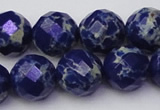 CDE2217 15.5 inches 20mm faceted round dyed sea sediment jasper beads