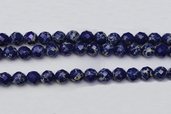 CDE2218 15.5 inches 22mm faceted round dyed sea sediment jasper beads