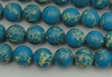 CDE2231 15.5 inches 4mm round dyed sea sediment jasper beads