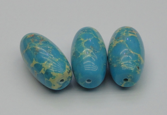 CDE2300 16*30mm rice sea sediment jasper beads wholesale