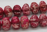 CDE24 15.5 inches 10*14mm pumpkin dyed sea sediment jasper beads