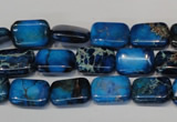 CDE244 15.5 inches 10*14mm rectangle dyed sea sediment jasper beads