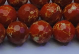 CDE2500 15.5 inches 14mm faceted round dyed sea sediment jasper beads