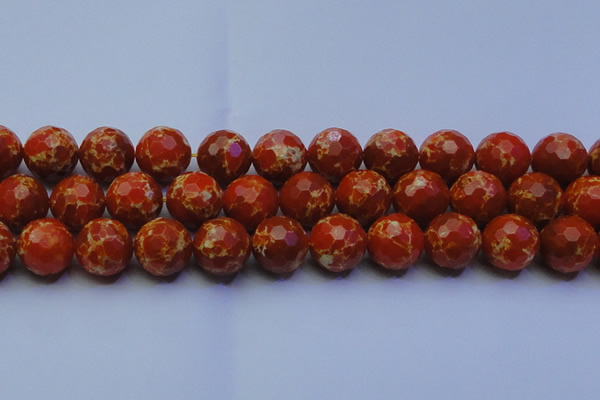 CDE2503 15.5 inches 20mm faceted round dyed sea sediment jasper beads