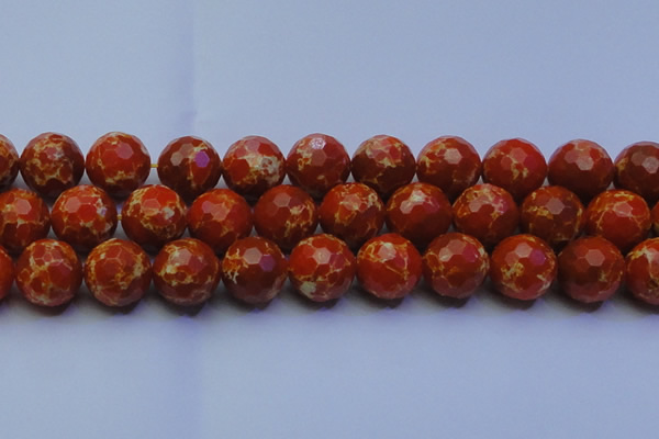 CDE2504 15.5 inches 22mm faceted round dyed sea sediment jasper beads