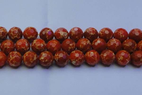 CDE2505 15.5 inches 24mm faceted round dyed sea sediment jasper beads