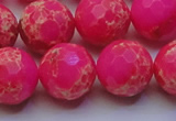 CDE2509 15.5 inches 18mm faceted round dyed sea sediment jasper beads