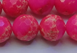 CDE2510 15.5 inches 20mm faceted round dyed sea sediment jasper beads